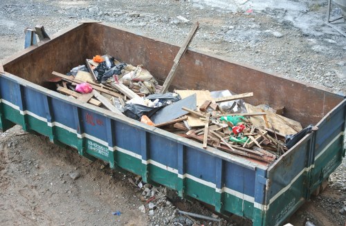 Construction site with cleared waste in Yeading