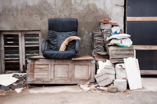 Waste clearance process on a construction site