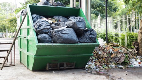 Sorting garden waste at a local transfer station